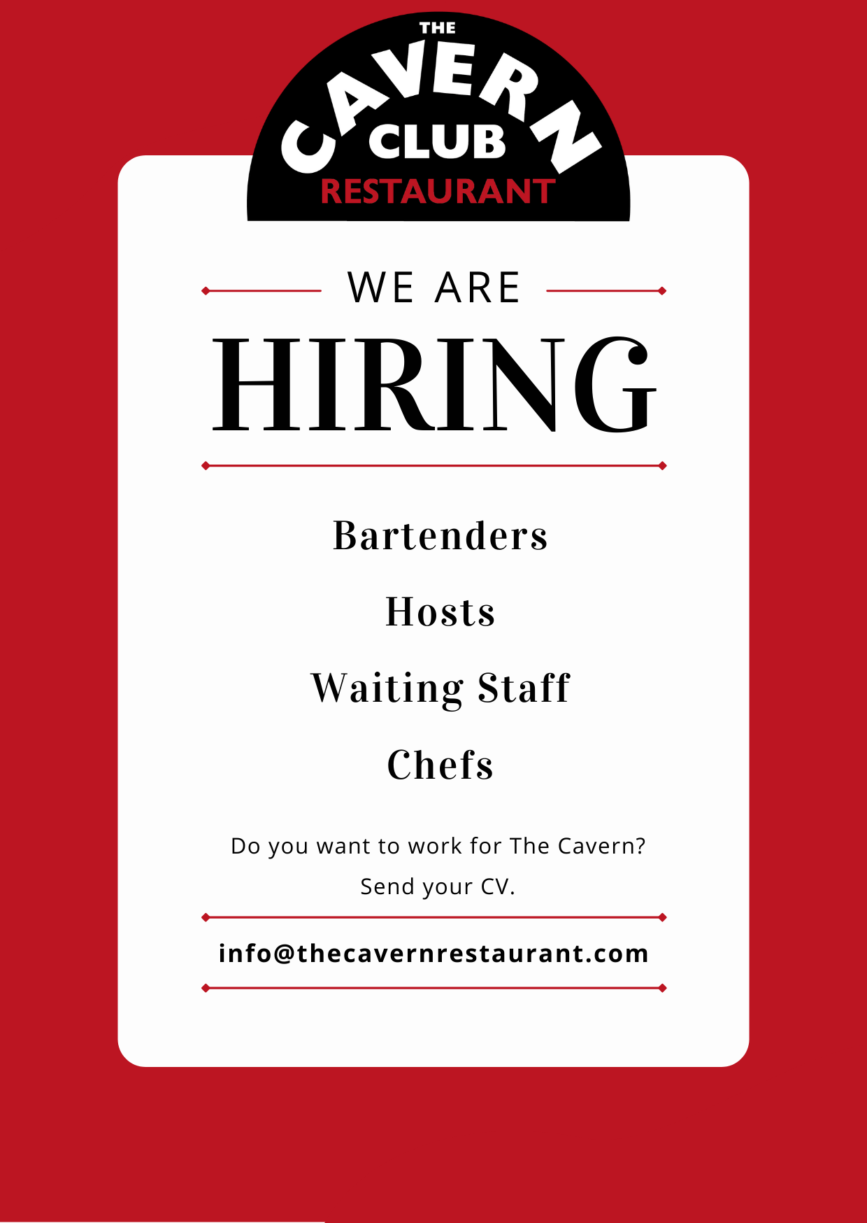 job advert poster